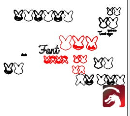 Bunny head 2 layer easter basket bag tag