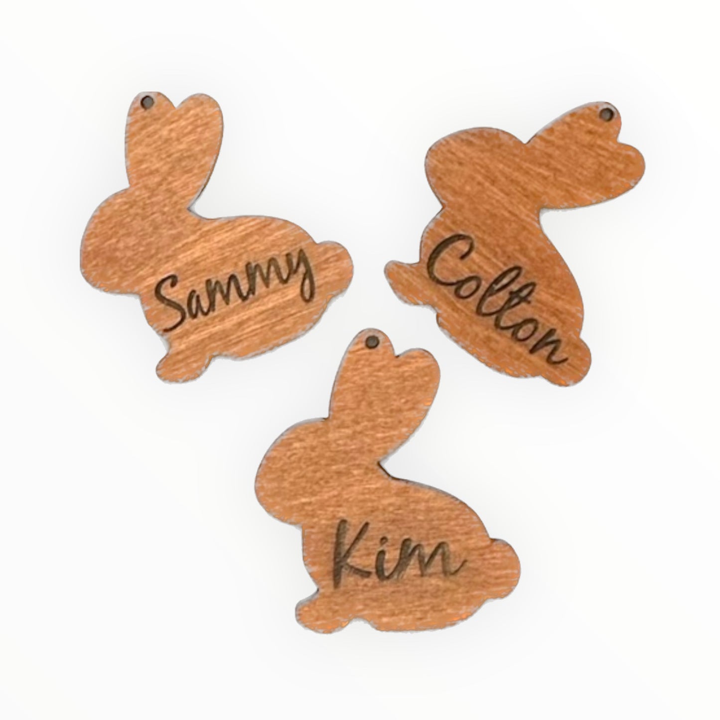 Chocolate Bunny Personalized Easter Basket Tags