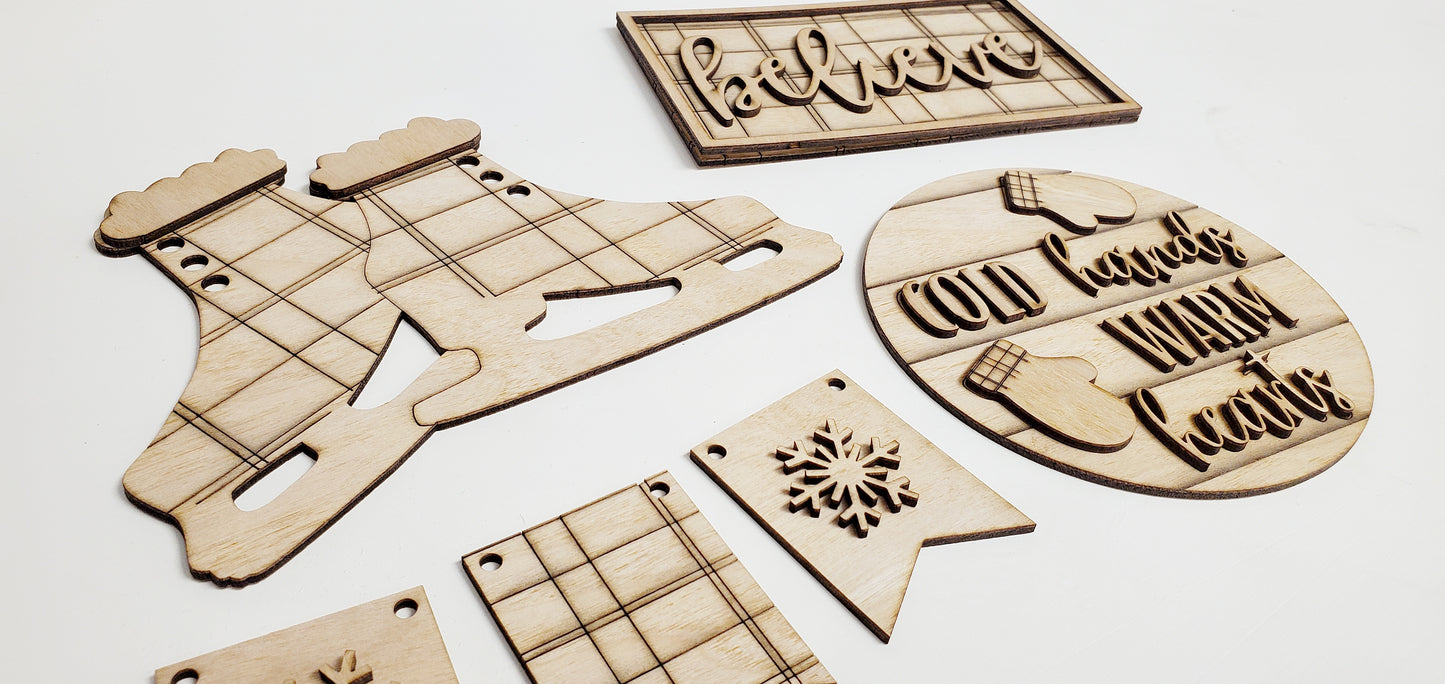 Mad For Plaid Holiday Tier Tray Set