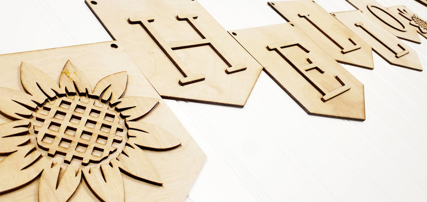 Hello Sunflower Banner