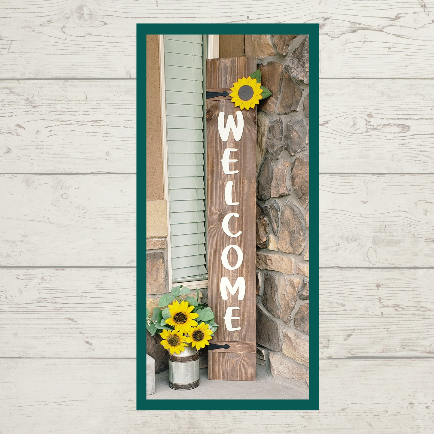 Julie Did It Porch Leaner Welcome Sunflower