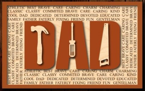 Dad small sign w/ tools DIY KIT