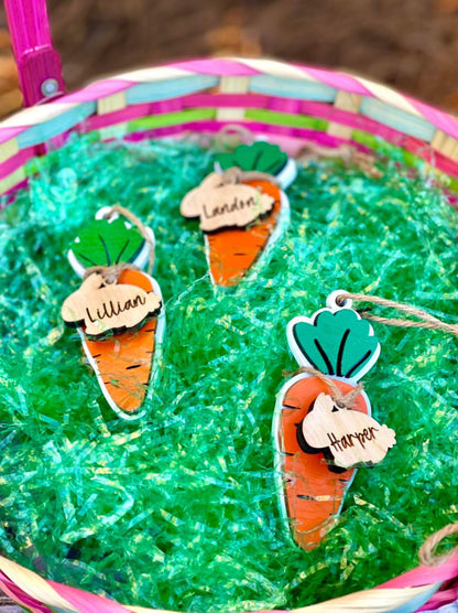 Carrot Easter Basket Bag Tag