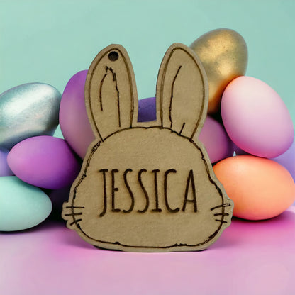 Boho Bunny - Easter Basket Bag Tag