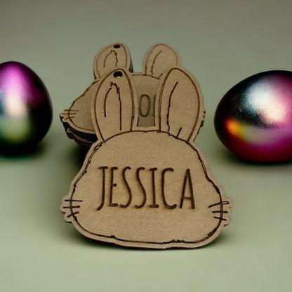 Boho Bunny - Easter Basket Bag Tag