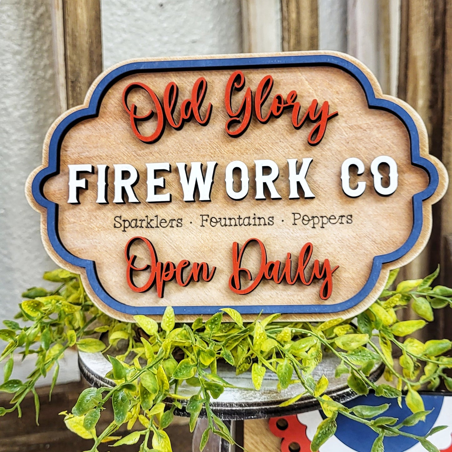 Patriotic Tiered Tray