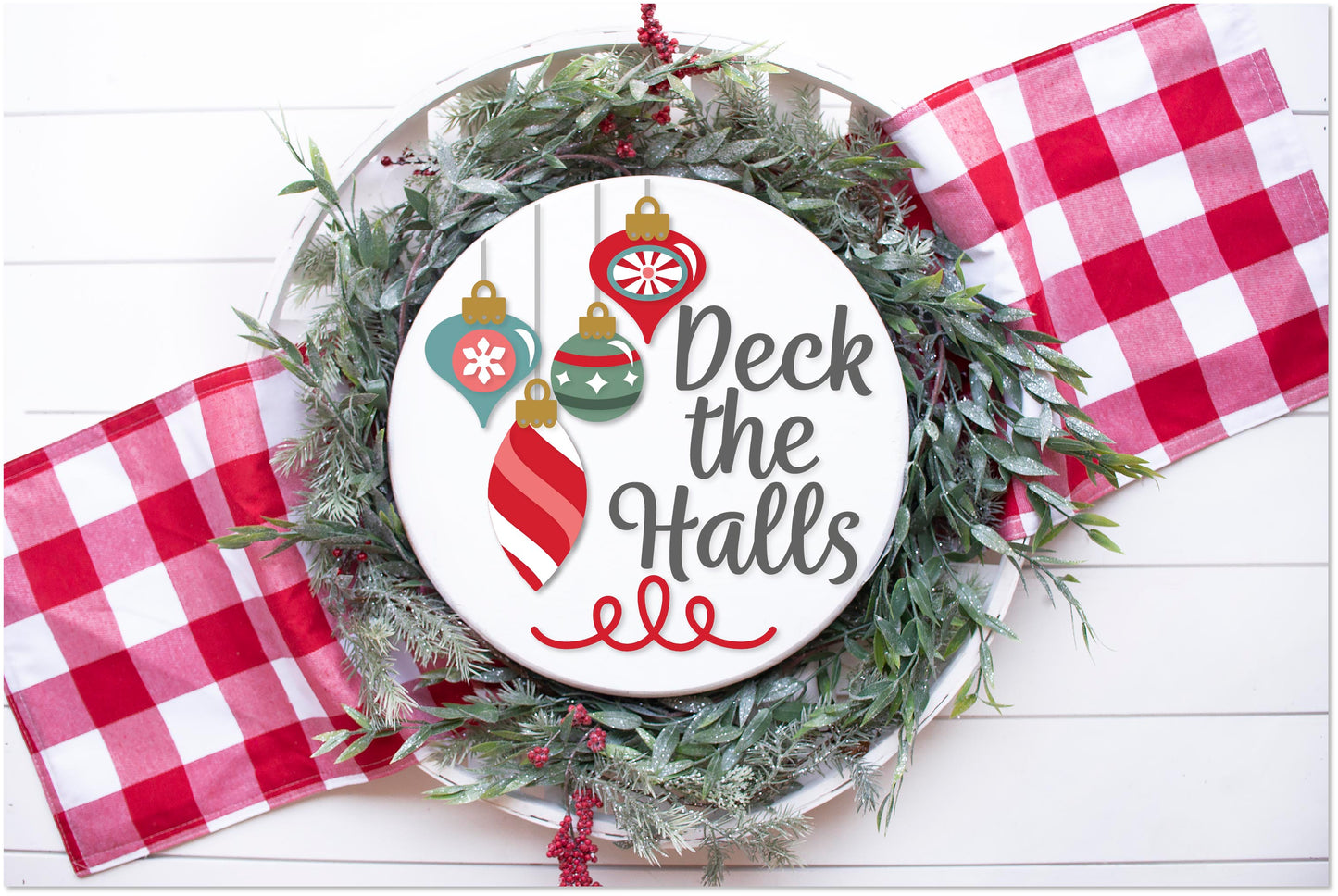 DIY door hanger deck the halls