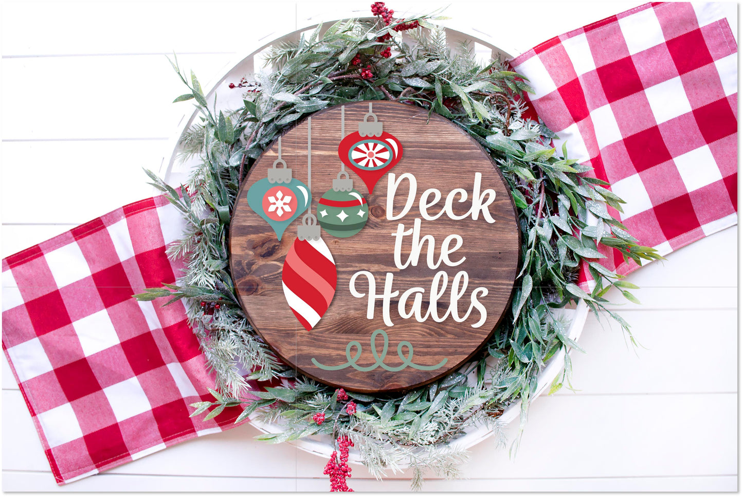 DIY door hanger deck the halls