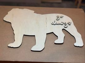 Bulldog Go Dawgs door hanger DIY