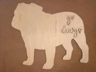 Bulldog Go Dawgs door hanger DIY