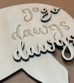 Bulldog Go Dawgs door hanger DIY