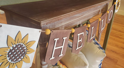 Hello Sunflower Banner