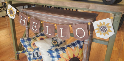 Hello Sunflower Banner