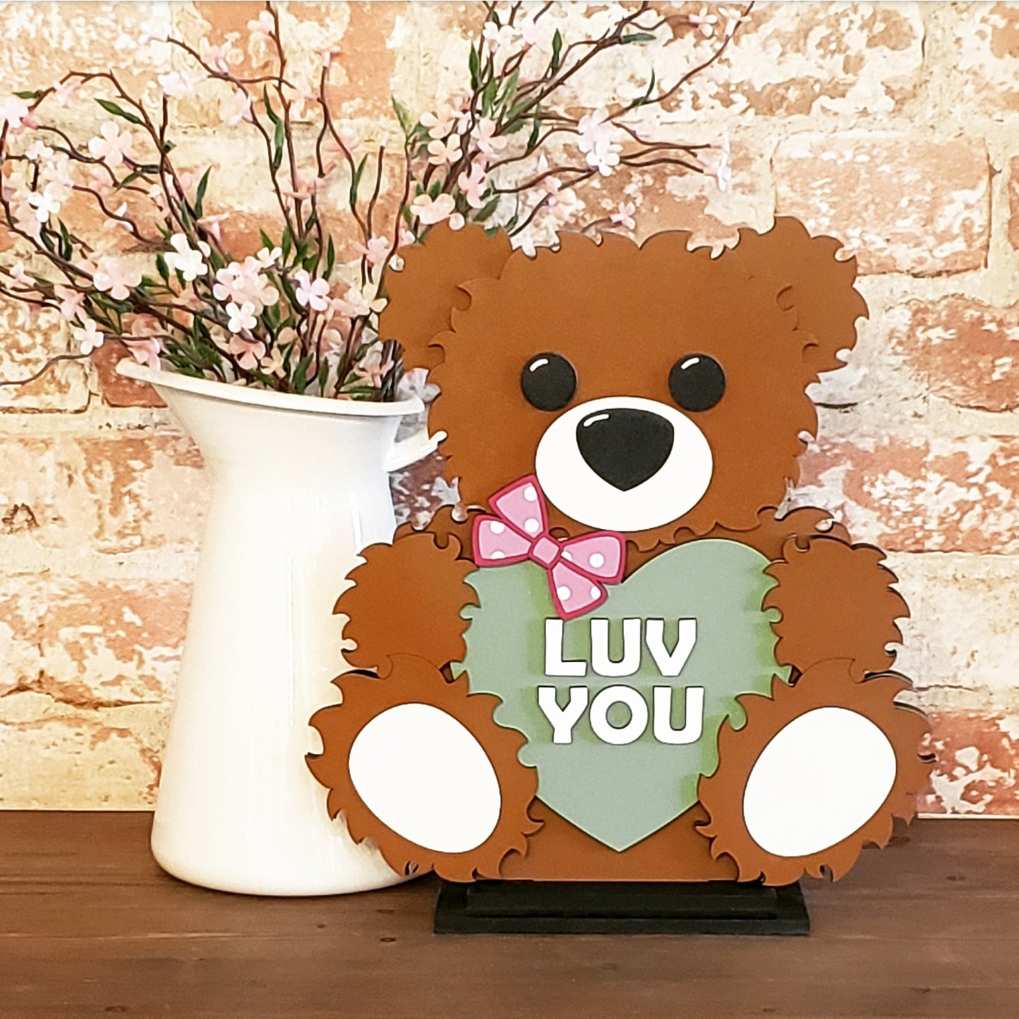 Cuddly Bear Shelf Sitter Multi Base