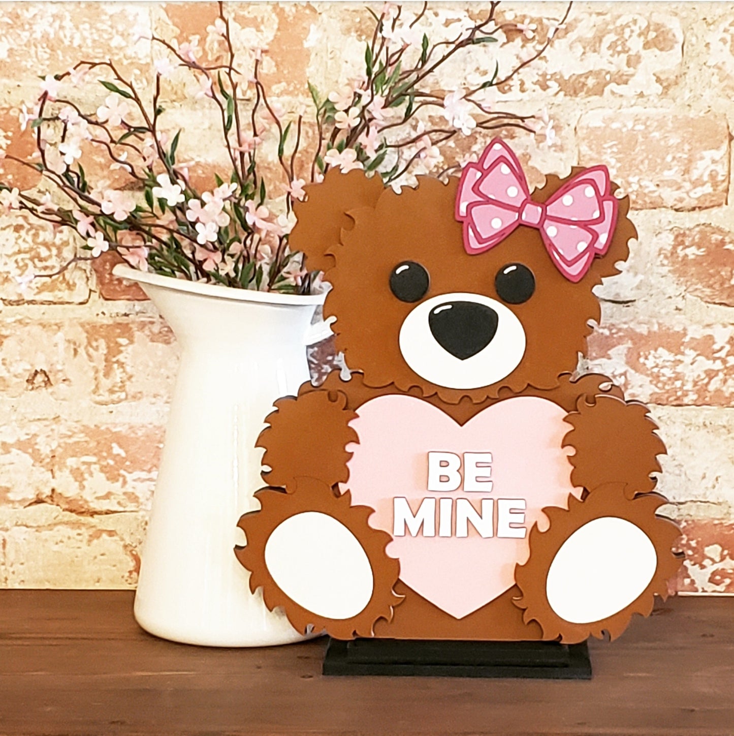 Cuddly Bear Shelf Sitter Multi Base