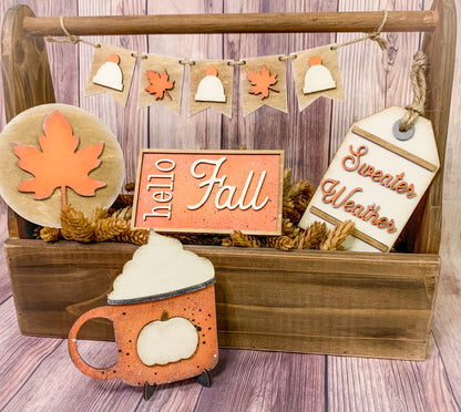 Hello Fall Mug Tier Tray Set