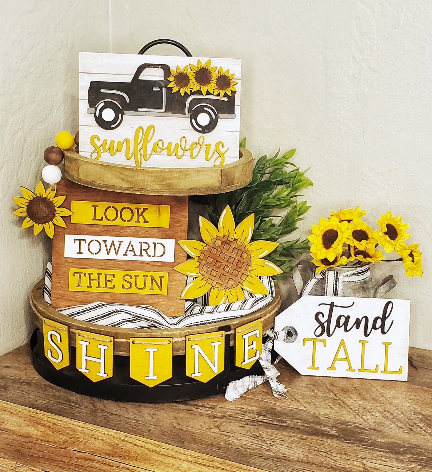 Sun Flowers Tier Tray Set