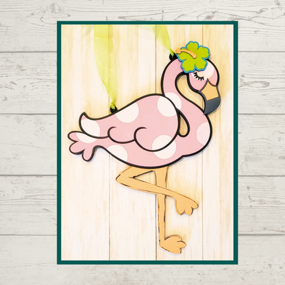 Julie Did It Flamingo Door Hanger