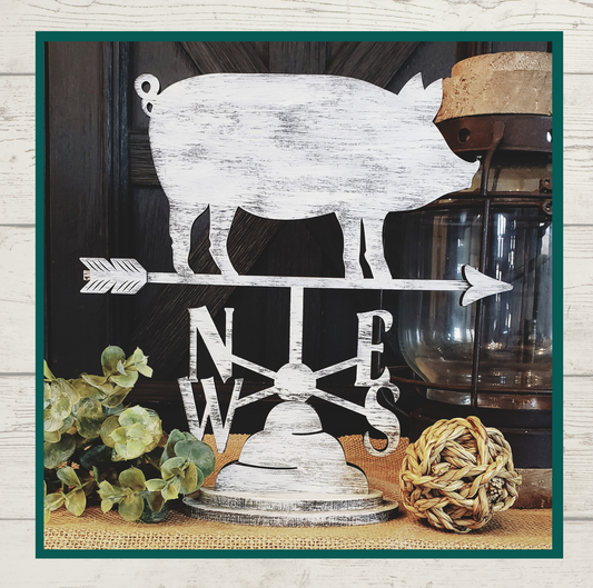Julie Did It Weather Vane Pig
