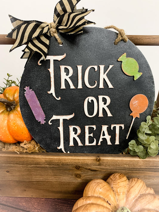 Trick Or Treat Reversible Sign