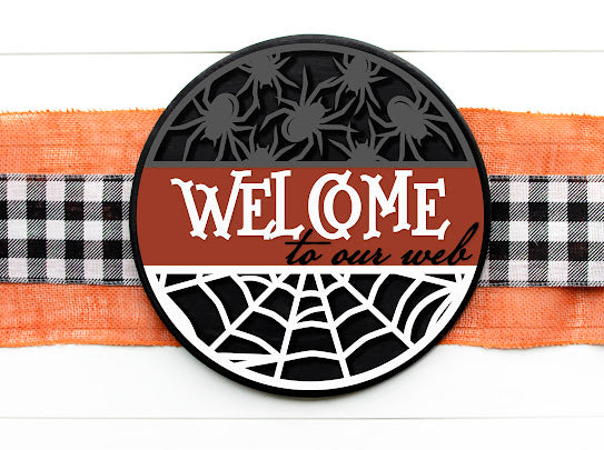 DIY Welcome to our web Door hanger