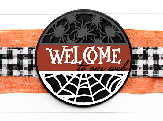 DIY Welcome to our web Door hanger