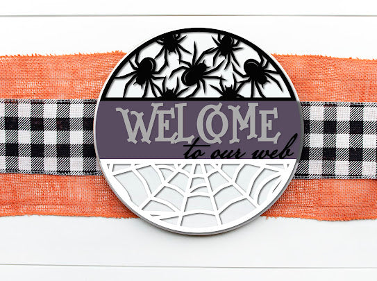 DIY Welcome to our web Door hanger