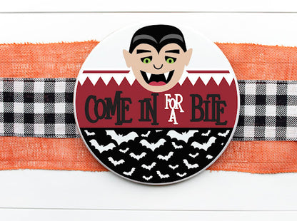 DIY Come in for a bite Halloween door hanger