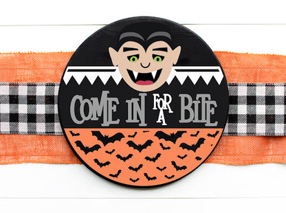 DIY Come in for a bite Halloween door hanger