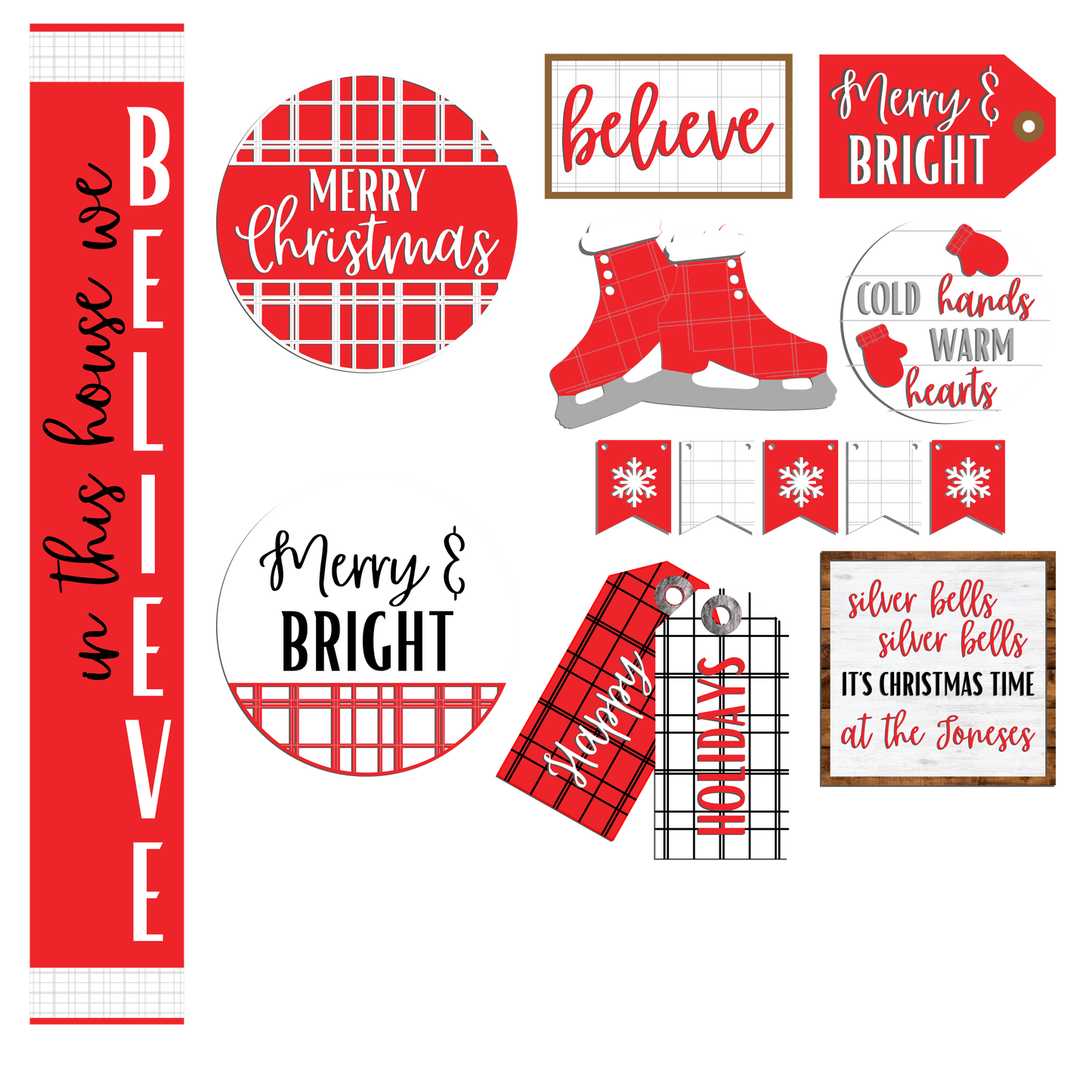 Mad For Plaid Holiday Tier Tray Set