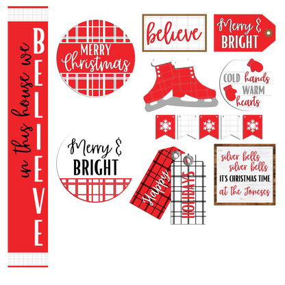 Mad For Plaid Holiday Tier Tray Set