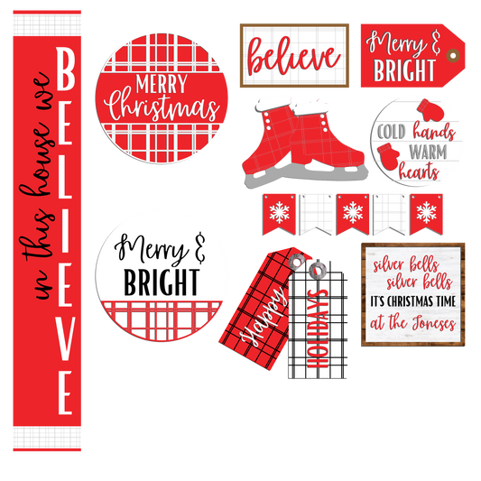 Mad For Plaid Holiday Tier Tray Set